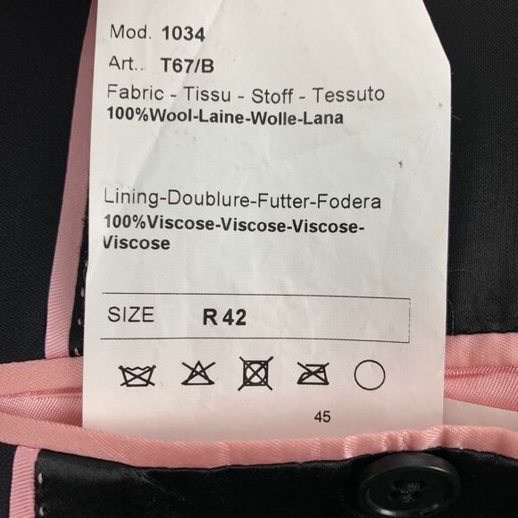 PAUL SMITH Size 42 Black Wool Peak Lapel Sport Coat - Picture 5 of 6